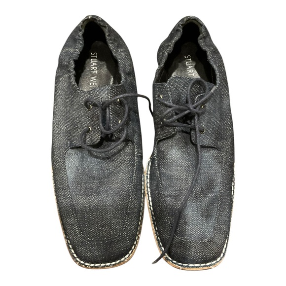 Stuart Weitzman Denim Oxfords Shoes Women's Size: 6.5 - Picture 12 of 16